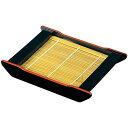 芝舟 そばざる/セイロ 【黒天朱 竹ス付 底板無 A】 220×159×41mm 日本製 〔和食 レストラン 店舗 お店〕【代引不可】