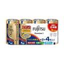(まとめ) 富士通 アルカリ乾電池PremiumS 単2形 4本 【×15セット】(2)