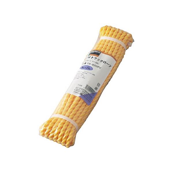 (まとめ) TRUSCO PVトラックロープ 9mm×10m 両端加工 TR-910PV 1巻 【×3セット】