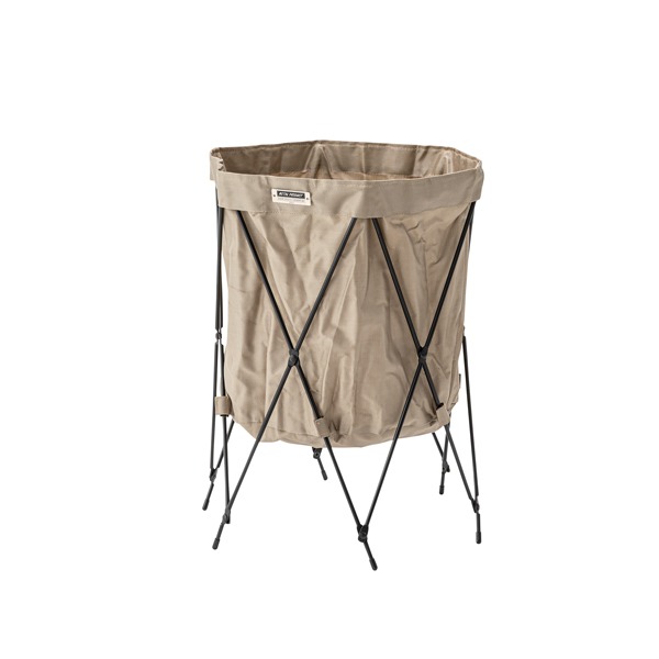 収納ボックス リビング収納 幅41cm ベージュ 折りたたみ スチール フォールディング バスケット 完成品..