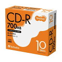 (まとめ) TANOSEE バーベイタム データ用CD-R 700MB 48倍速 ホワイトプリンタブル 5mmスリムケース SR80FP10T2 1パック(10...