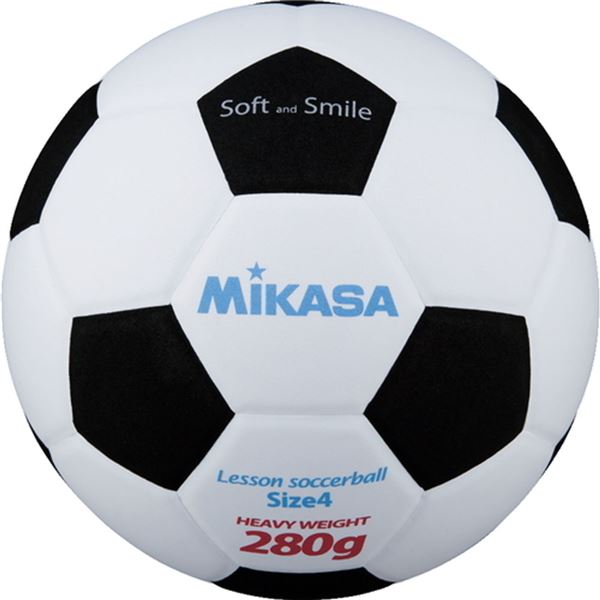 MIKASA（ミカサ）スマイルサッカーボール 4号球 ホワイト×ブラック 【SF428WBK】