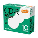 (まとめ) TANOSEE バーベイタム データ用CD-R 700MB 48倍速 ブランドシルバー 5mmスリムケース SR80FC10T2 1パック(10枚)...