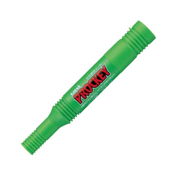 (まとめ) 三菱鉛筆 水性マーカー プロッキー 詰め替えタイプ 太字角芯+細字丸芯 黄緑 PM150TR.5 1本 【×100セット】
