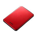 ■サイズ・色違い・関連商品■1TB シルバー■2TB シルバー■2TB レッド[当ページ]■商品内容●アルミ素材とアルマイト加工で薄さと高級感を演出したレッドの2TBポータブルHDD。●MacとWindowsの両OSに対応したexFAT形式でフォーマット済み。再フォーマットの必要なく、Mac、Windows間のデータ受け渡しもつなぎかえるだけでそのまま使えます。●アルマイト加工によって、通常のアルミ素材よりキズつきにくいだけでなく、アルミの表面質感を活かした色付けを実現。きめ細かく、なめらかなさわり心地の上質な仕上がりとなっています。●薄さわずか8.6mmのボディーに、動画・写真・音楽・書類などのデータをたっぷり保存して持ち運べる、ポータブルHDD。ノートパソコンと一緒にPCバッグに入れてもかさばりません。●USBケーブル1本でパソコンにつなぐだけで手軽にご利用いただけます。ACアダプターなど余分な機器が不要なため持ち運びにも好適です。●故障予測機能「みまもり合図 forポータブル」がハードディスクの健康状態を把握し、製品の劣化が進むとLEDでお知らせします。故障予測通知時にはクライアントソフトウェア「みまもり合図」がインストールされたパソコンに接続することで、詳細な状況の確認が行えます。■商品スペック色：レッド容量：2TBインターフェース：USB3.1(Gen1)/USB3.0/2.0バスパワー：対応動作環境：温度:5〜35℃、湿度:20〜80%(結露なきこと)対応OS：Windows 10/8.1/7、macOS 10.12〜10.15電源：USBバスパワー寸法：W79×D116×H8.6mm重量：約130gその他仕様：●コネクタ形状:USB3.1(Gen1)/3.0 Micro-B×1付属品：USB3.1(Gen1)ケーブル(50cm)、取扱説明書(※保証書は取扱説明書に記載)保証期間：1年備考：※寸法は本体のみ(突起物除く)※重量は本体のみ※最新の対応OSにつきましてはメーカーホームページをご確認ください。■送料・配送についての注意事項●本商品の出荷目安は【1 - 5営業日　※土日・祝除く】となります。●お取り寄せ商品のため、稀にご注文入れ違い等により欠品・遅延となる場合がございます。●本商品は仕入元より配送となるため、沖縄・離島への配送はできません。[ HD-PUS2.0U3-RDD ]