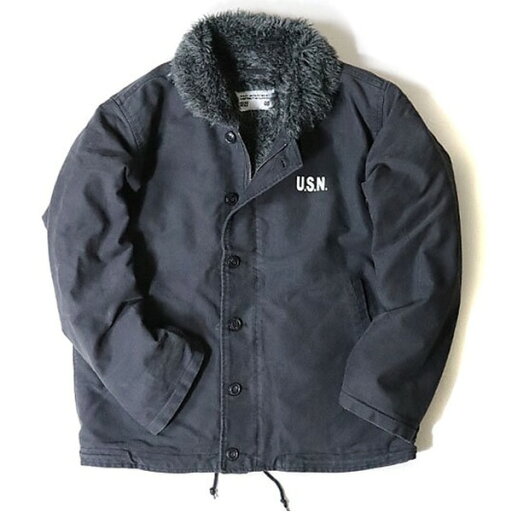 アメリカ軍 N-1 デッキジャケット ストーンウォッシュ加工 ブラック(裏ボア グレー) 36(M) アメリカ軍 N-1 デッキジャケット ストーンウォッシュ加工 ブラック(裏ボア グレー) 36(M)