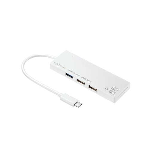 (まとめ)サンワサプライ USB Type Cコンボハブ カードリーダー付き USB-3TCHC16W【×2セット】 (まとめ)サンワサプライ USB Type Cコンボハブ カードリーダー付き USB-3TCHC16W【×2セット】