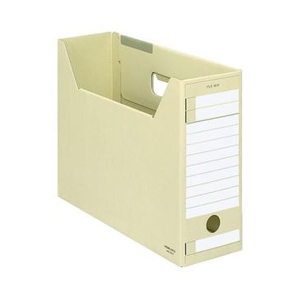 （まとめ）コクヨ ファイルボックス-FS（Eタイプ）（A4ジャスボックス）A4ヨコ 背幅102mm 黄 A4-LFE-Y 1セット（5冊）【×10セット】(3)