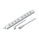 (まとめ)サンワサプライ 抜け止めタップマグネット付 3P・8個口 2.0m TAP-MG3811N 1個【×3セット】