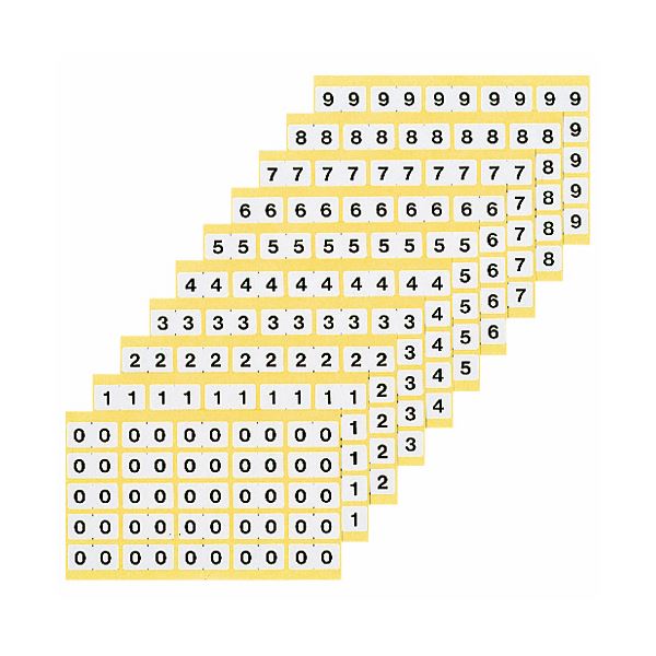 (まとめ)ライオン事務器 ナンバーラベルL 数字0 KL-1-0 1パック(250片:25片×10シート)【×5セット】
