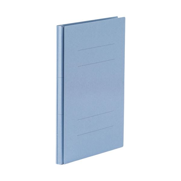 （まとめ）TANOSEE 背幅伸縮フラットファイル（PPラミ表紙）A4タテ 1000枚収容 背幅18〜118mm ブルー 1..