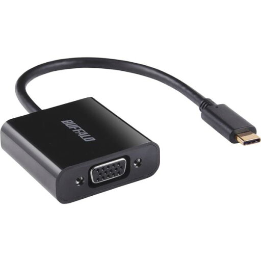 バッファロー(サプライ) ディスプレイ変換アダプタ USB Type-C - VGA ブラック BDCVGBK バッファロー(サプライ) ディスプレイ変換アダプタ USB Type-C - VGA ブラック BDCVGBK