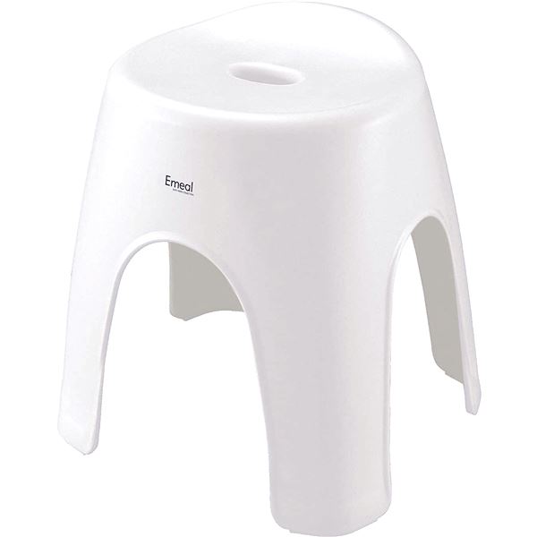 バスチェア 風呂椅子 座面高約35cm 約幅36.5cm ホワイト 通気性抜群 抗菌効果 Emeal エミール 浴室 風..