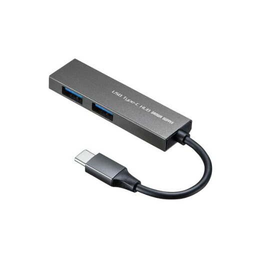 サンワサプライ USB Type-C 2ポートスリムハブ USB-3TCH24SN サンワサプライ USB Type-C 2ポートスリムハブ USB-3TCH24SN