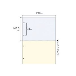 （まとめ）TANOSEE スマイル用LBP用紙 A4 汎用カラー 2分割 4穴 1セット（1000枚：500枚×2箱） 【×3セット】
