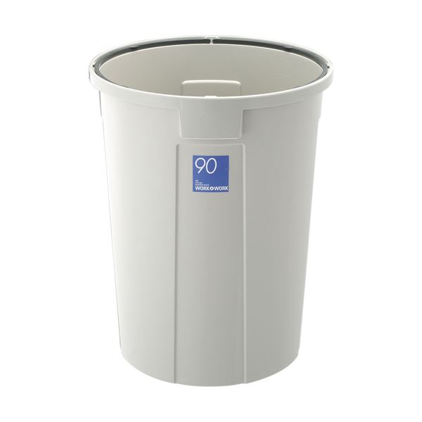 リス WORK＆WORK丸ペール90L 本体 グレー DS-986-845-0 1台（フタ別売）(3)