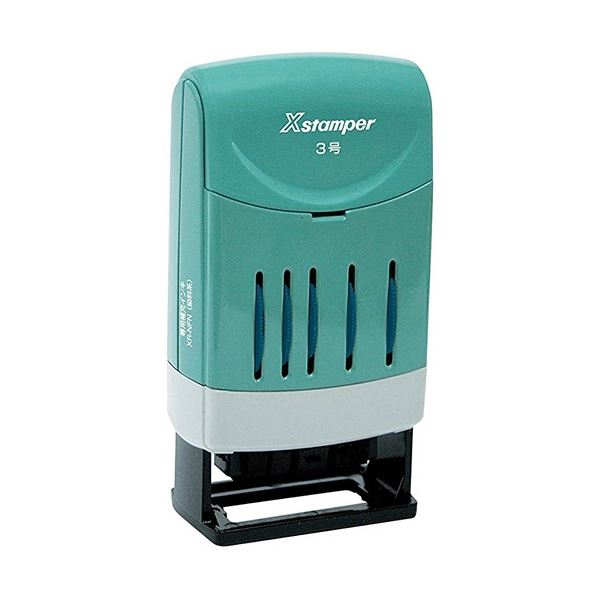 (まとめ) シヤチハタ Xスタンパー 回転日付印欧文日付 3号 藍色 XNDB-3/H-B 1個 【×3セット】