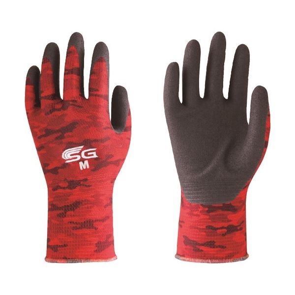 (まとめ) 東和コーポレーション ニトリルゴム背抜き手袋 M ミリタリーレッド SG-A001-M 1双 【×30セット】