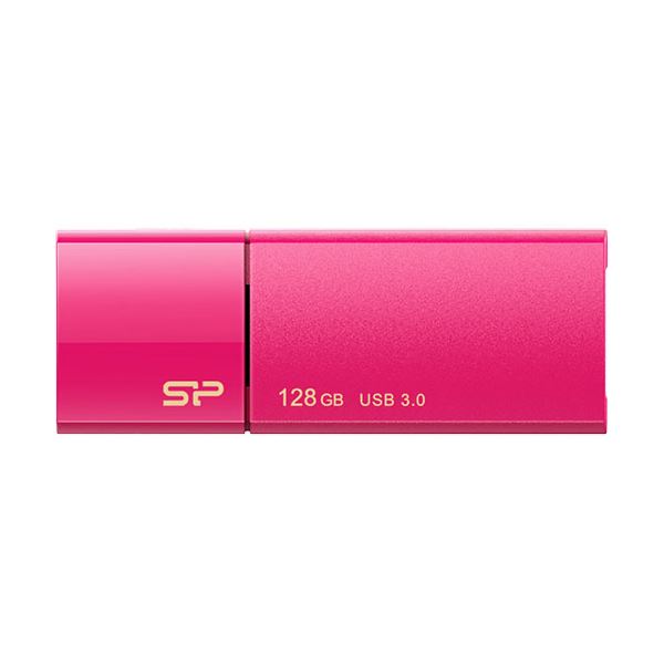 シリコンパワー USB3.0スライド式フラッシュメモリ 128GB ピンク SP128GBUF3B05V1H 1個