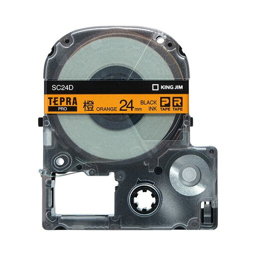 (まとめ) キングジム テプラ PRO テープカートリッジ パステル 24mm オレンジ/黒文字 SC24D 1個 【×10セット】 (まとめ) キングジム テプラ PRO テープカートリッジ パステル 24mm オレンジ/黒文字 SC24D 1個 【×10セット】