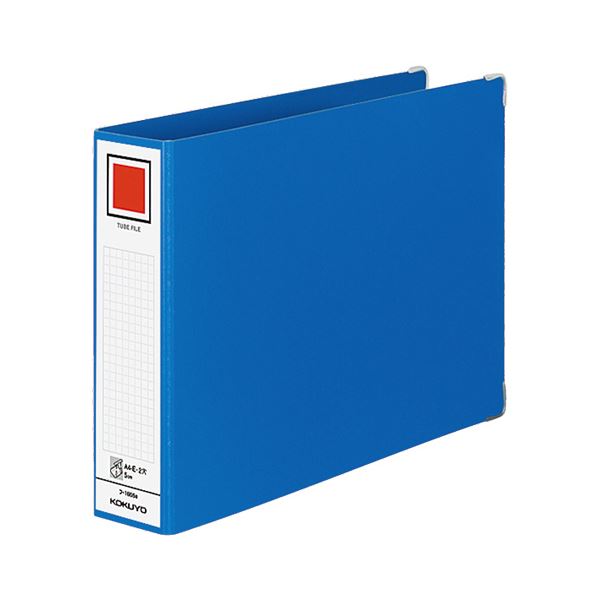 (まとめ) コクヨ チューブファイル Mタイプ 片開き A4ヨコ 500枚収容 背幅64mm 青 フ-1655B 1冊 【×10セット】
