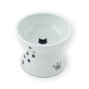 (まとめ)猫壱ハッピーダイニング 脚付フードボウルL 猫柄 シリコン付き(ペット用品)【×20セット】