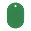 （まとめ） 日本緑十字社 小判札（無地札） 緑60×40mm スチロール樹脂 200022 1枚 【×50セット】