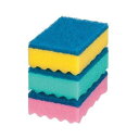 (まとめ)キクロン PRO スポンジたわしハードカラーアソート 1パック(3個)【×20セット】