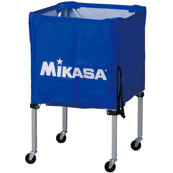 MIKASA（ミカサ）器具 ボールカゴ 箱型・小（フレーム・幕体・キャリーケース3点セット） ブルー 【BCSPSS】