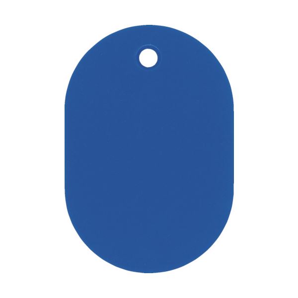 （まとめ） 日本緑十字社 小判札（無地札） 青60×40mm スチロール樹脂 200025 1枚 【×50セット】