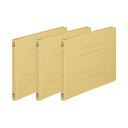 (まとめ)TANOSEE フラットファイル(ノンステープルタイプ)A4ヨコ 150枚収容 背幅18mm 黄 1パック(3冊)【×30セット】(3)