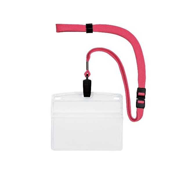 (まとめ) オープン工業 吊下げ名札クリップ ソフト横特大 NL-21-PK【×5セット】