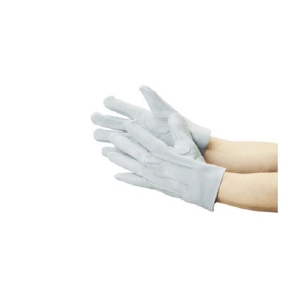 (まとめ) TRUSCO 牛床革手袋 フリーサイズ JK-1 1双 【×5セット】