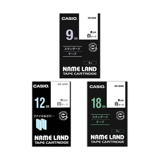 (まとめ) カシオ NAME LANDキレイにはがせて下地がかくせる強粘着テープセット 9・12・18mm 白/黒文字 XR-MIX-GCWE-3P1パック(3個:各サイズ1個) 【×5セット】 (まとめ) カシオ NAME LANDキレイにはがせて下地がかくせる強粘着テープセット 9・12・18mm 白/黒文字 XR-MIX-GCWE-3P1パック(3個:各サイズ1個) 【×5セット】