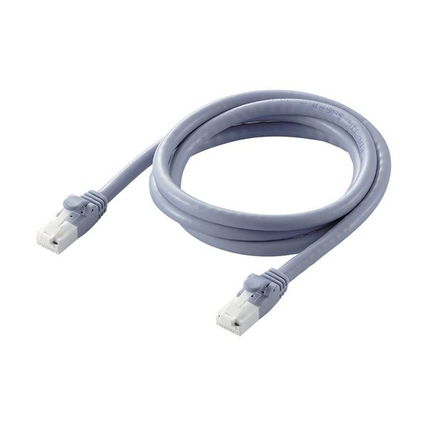(まとめ) エレコム ツメ折れ防止LANケーブル(Cat6A対応) ブルー 5.0m LD-GPAT/BU5/RS 1本 【×5セット】