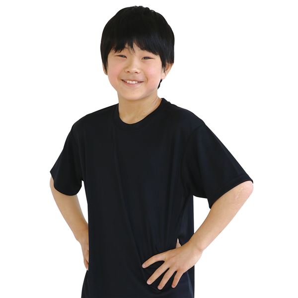 （まとめ）ATドライTシャツ 130cm レッド 150g ポリ100% 【×10個セット】