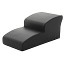 ドッグステップ/ペット用品 【2段 ブラック】 幅40.5cm 合皮/合成皮革張地 ウレタンフォーム 〔リビング 室内犬〕【代引不可】(4)