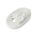 (まとめ) ELPA 延長コード 2Pメス-2Pオスホワイト 5m LPE-105N(W) 1本 【×10セット】(2)
