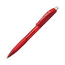 (まとめ) TANOSEE ノック式油性ボールペン（なめらかインク） 0.5mm 赤 1セット（10本） 【×10セット】