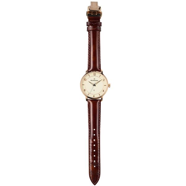MANNINA(マンニーナ) 腕時計 MNN001-02 メンズ 正規輸入品 ブラウン（文字盤：シルバー）