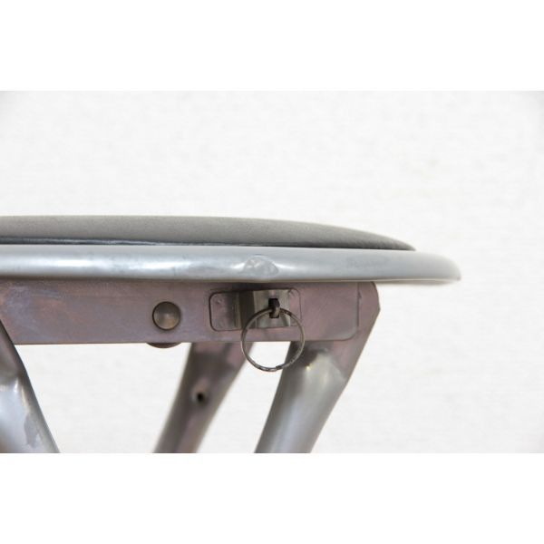 丸椅子 おしゃれ 安い クッション 北欧 パイプ スツール パイプ椅子 丸 サイズ 軽量 小型 コンパクト 持ち運び 折りたたみ アイアン 丸型 6脚セット [2]