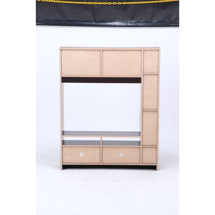 テレビ台 ハイタイプ 収納 ローボード 北欧 安い おしゃれ 120 奥行30 32インチ ブラウン 棚 上棚 本棚 収納付き テレビボード TVボード [2]