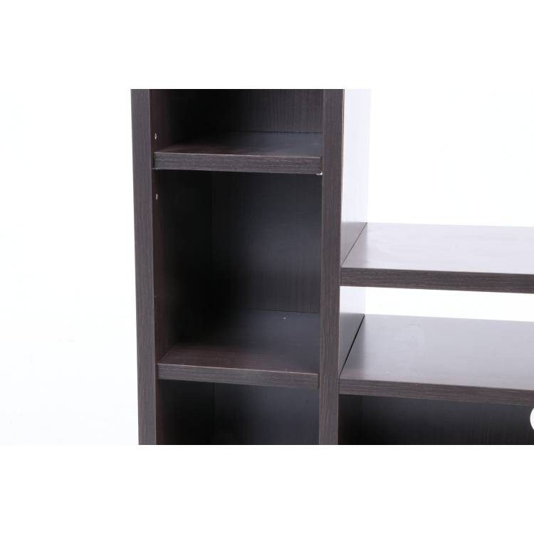 テレビ台 ハイタイプ 収納 ローボード 北欧 安い おしゃれ 120 奥行30 32インチ ブラウン 棚 上棚 本棚 収納付き テレビボード TVボード [3]