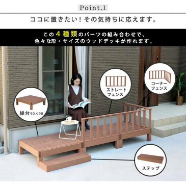 縁台 人工木 ベンチ 屋外 椅子 庭 外 踏み台 diy ウッドデッキ 階段 おしゃれ ガーデンベンチ ガーデン ステップ 長椅子 ベランダ 低め 4個 セット