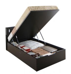 収納付きベッド チェストベッド シングルベッド セミダブルベッド 収納 収納付き 収納ベッド 大容量 収納ボックス 布団 敷き布団 羊毛入り ゼルトスプリングマットレス付き マット付き マットレス セット 縦開き シングル 深さレギュラー 組立設置付 収納ベッド専門店