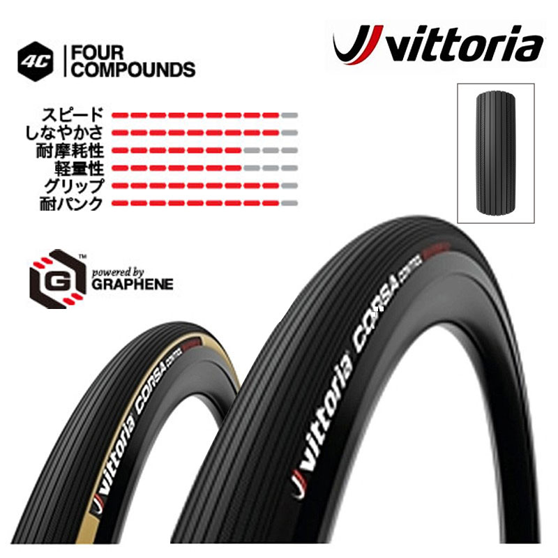 ヴィットリア CORSA GRAPHENE2.0 （コルサ グラフェン2.0）クリンチャー タイヤ 700×23C 25C Vittoria 一部色サイズあす楽 土日祝も出荷