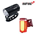 インフィニ TRON I-8180 (コンボ)ヘルメットライト フロント・リアセット 充電式 フロント300ルーメン リア40ルーメン INFINI