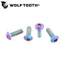 ウルフトゥース Ti Oil Slick Water bottle cage bolts low profile 4 pack(Tiオイルスリックウォーターボトルケージボルトロープロファイル4個入) Wolftooth