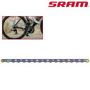 スラム Chain Red AXS Flattop E1 Rainbow (レッドアクセスフラットトップE1チェーン) 126リンク 12S レインボー SRA...