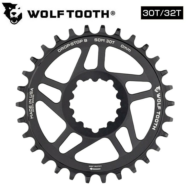 ウルフトゥース CHAINRING DIRECT MOUNT FOR SRAM BB30 SHORT SPINDLE CRANKS （ダイレクトマウント FO..